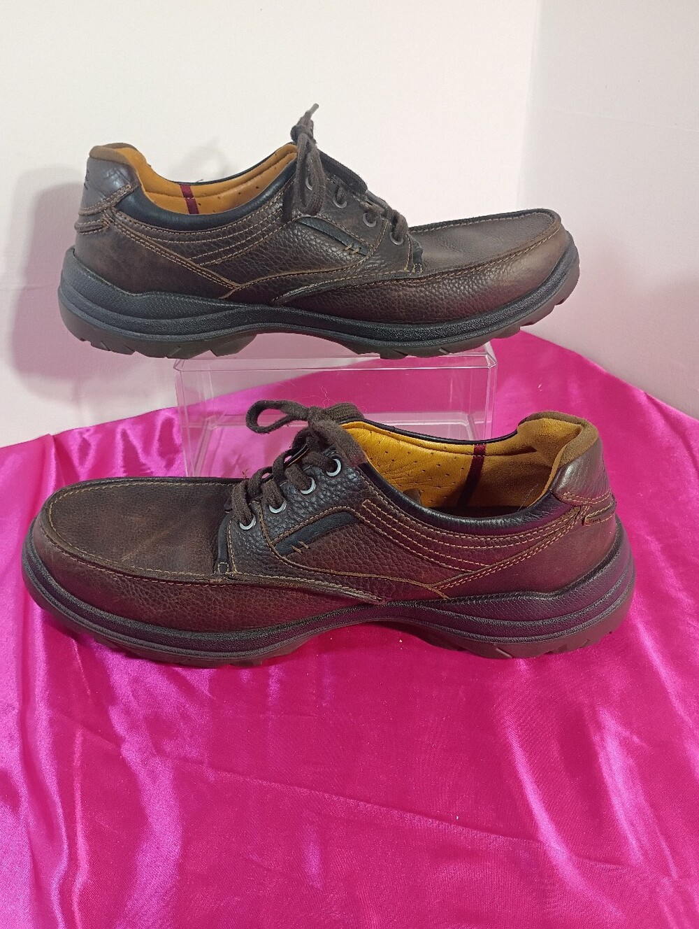 ECCO Men's Brown Leather Lace Up Oxford Casual Shoes Size US 13 EU 47